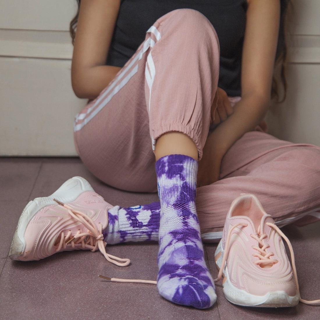 Helios Styocks Tie & Dye Ankle Length Cushion Socks