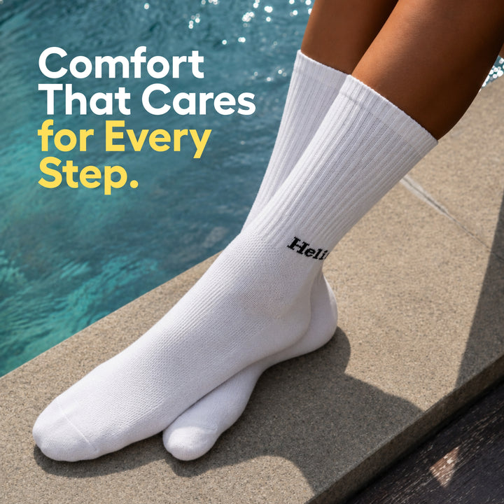 Helios Diabetic Socks for Men & Women | Recommended for Diabetic, Hypertensive & Sensitive Feet | Available Colour White & Black