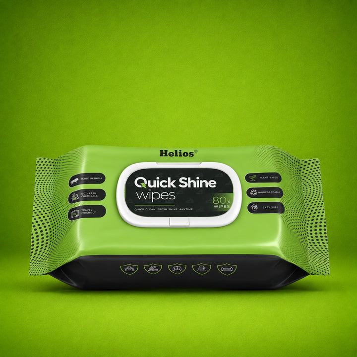 Helios Quick Shine Shoe Wipes Pack of 80