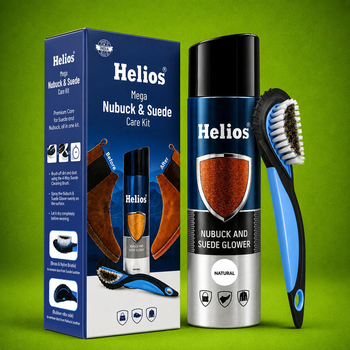 Helios Shoe Accessories Kit 1 Nubuck Suede Glower, 1 Nubuck Suede Brush