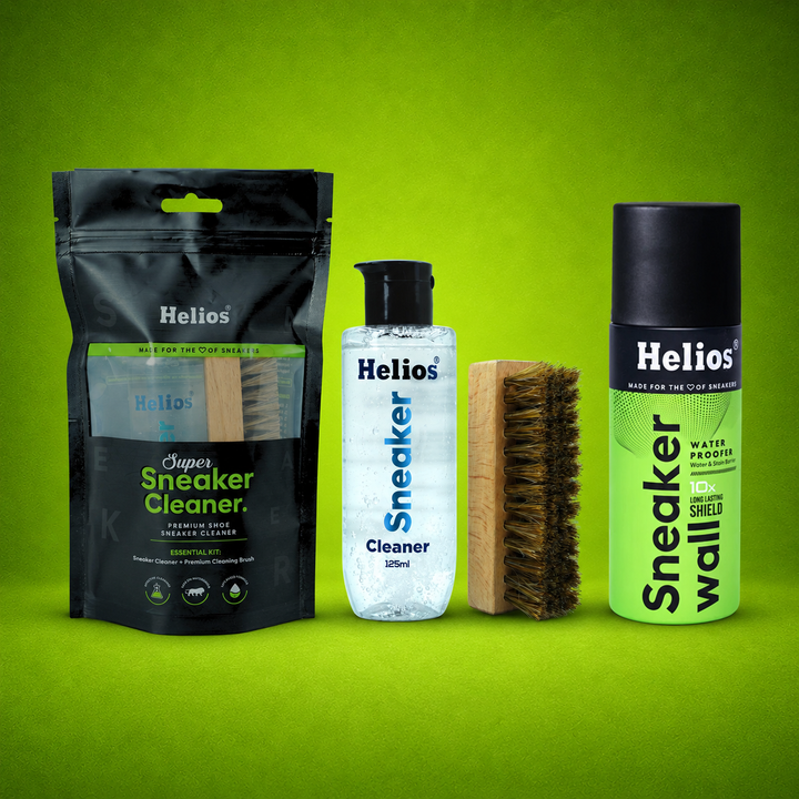 Helios Super Sneaker Cleaner - 125 ML With Sneaker Wall Protect Spray I Water & Stain Barrier I Water Proofer I 150 ML