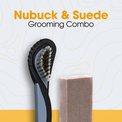 Helios Shoe Cleaning Kit with Eraser Block and suede leather brush, Safe for Suede, Nubuck, Leather