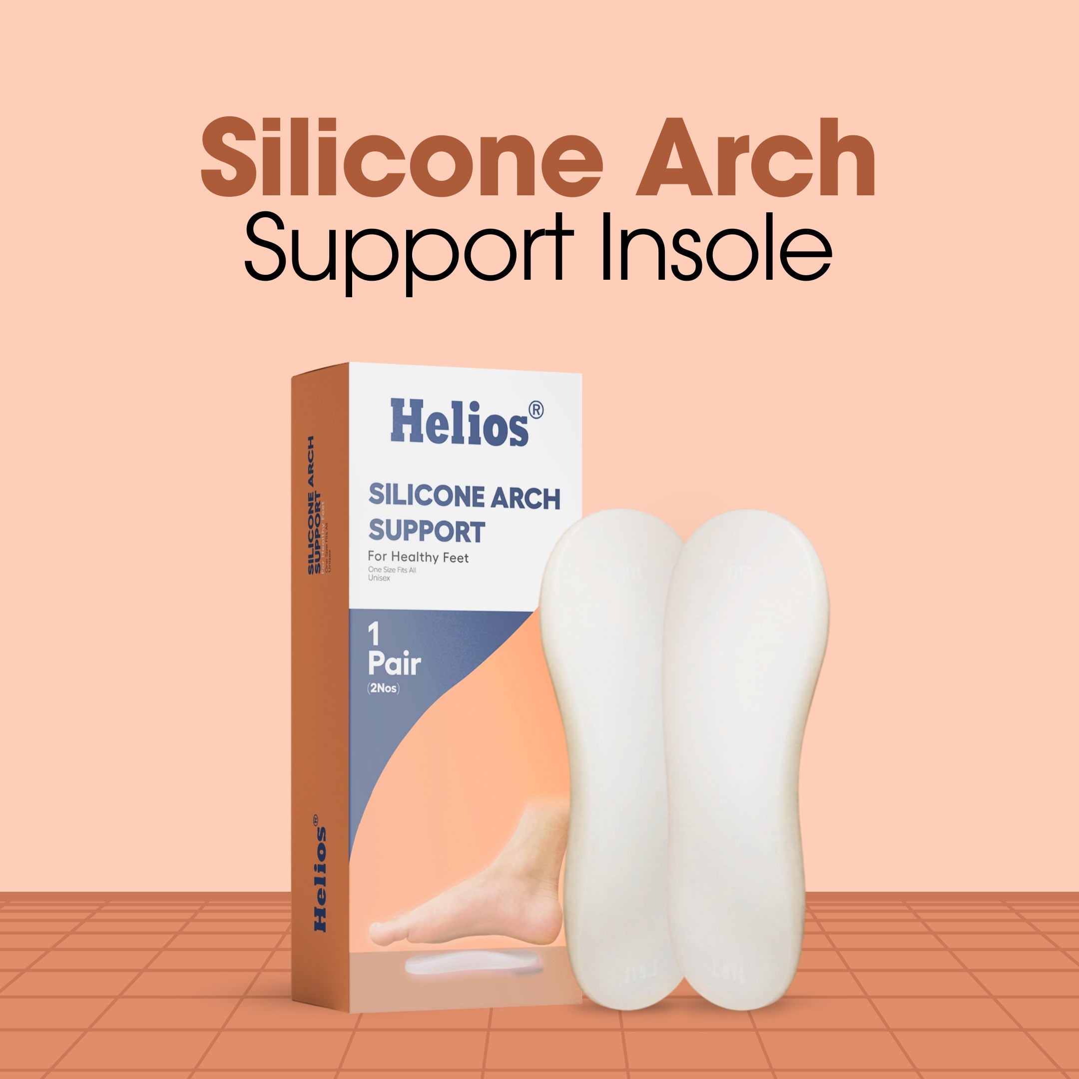 Helios Silicone Arch Support Insole | Unisex | One size fits all