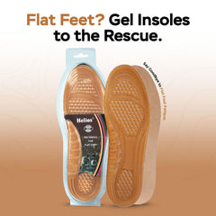 Helios Gel Insole for Flat Foot  FOR MEN (Trim to Fit SIZE 6-10)