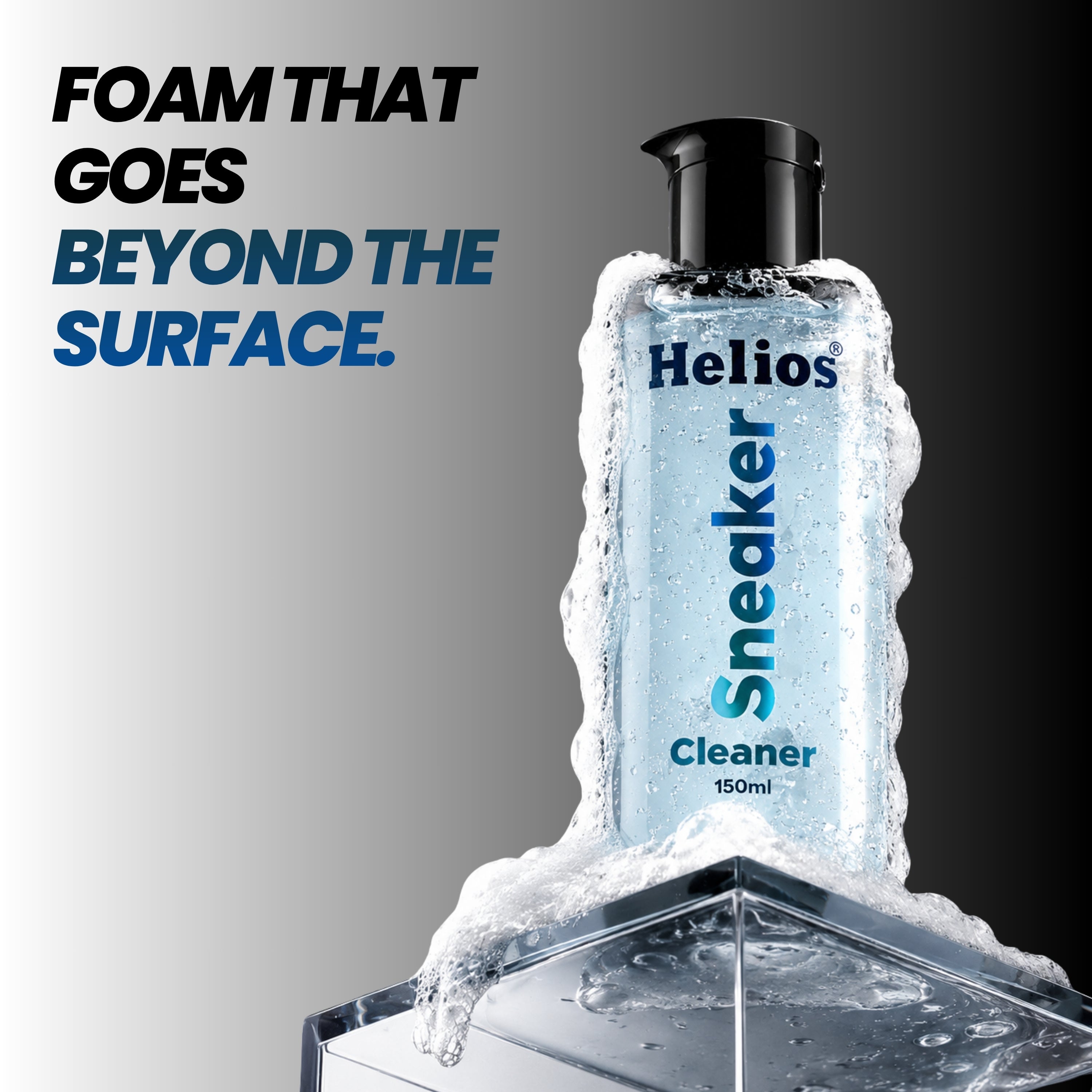 Helios On-The-Go Sneaker Cleaning Kit with 100 ml Waterproofer | Travel Shoe Care Kit included 150 ml Cleaner, 5 Wipes, Cleaning Brush, Microfiber Cloth & Water Bowl