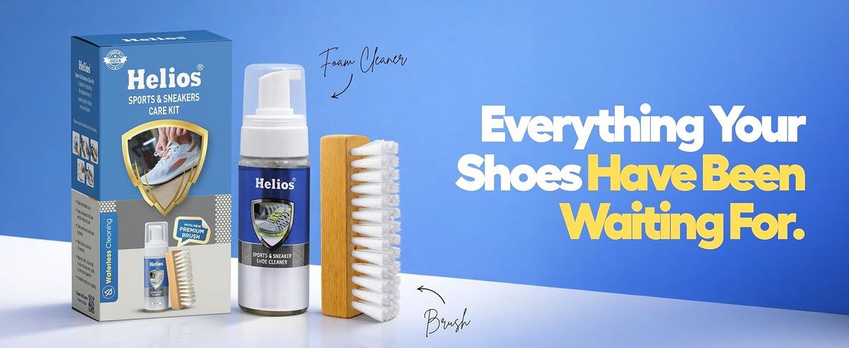 Helios Sneaker Cleaning Kit | Shoe Cleaner with Brush for White Shoes & Sports Shoes — product feature 1