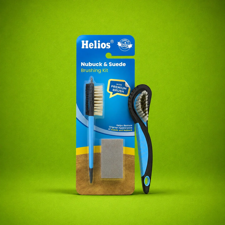 Helios Shoe Cleaning Kit with Eraser Block and suede leather brush, Safe for Suede, Nubuck, Leather