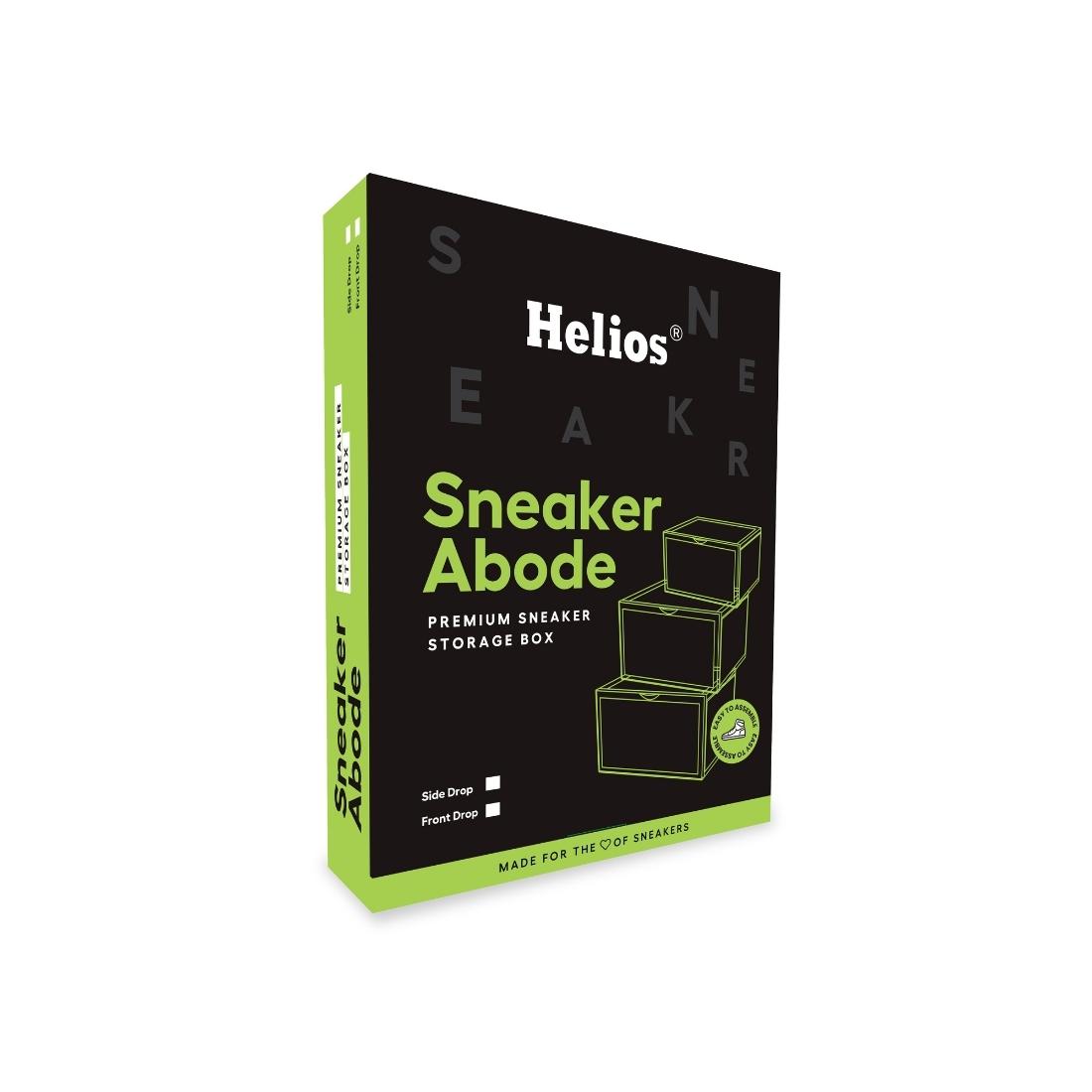 Helios Abode Clear | Transparent Sneaker Storage Box (Front Drop Open )