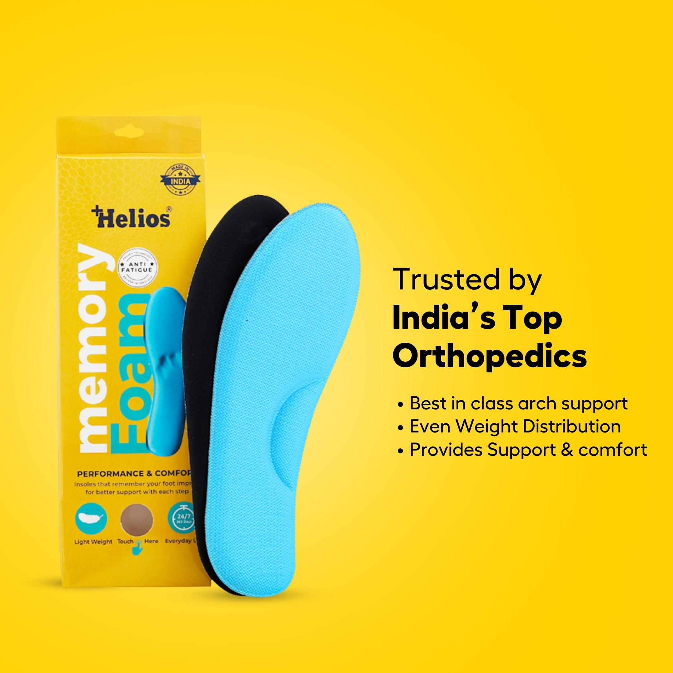 Helios Memory Foam Insole FOR MEN (TRIM TO FIT SIZE 6-10)