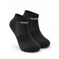 Helios Bamboo Ankle Socks for Men & Women | Breathable Anti-Odour Cushioned Sports Socks | Black, Navy & White