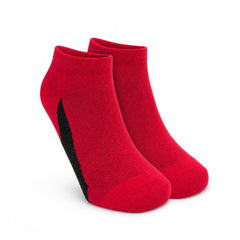 Helios Pack of 3 Cotton Ankle Socks for Men & Women  | Red, White & Black