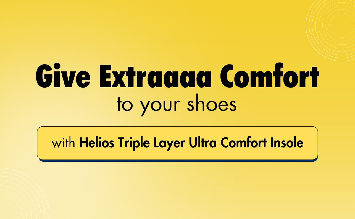 HELIOS TRIPLE LAYER ULTRA COMFORT INSOLES FOR PAIN RELIEF & SHOCK ABSORPTION (TRIM TO FIT SIZE 7-11) — product feature 1