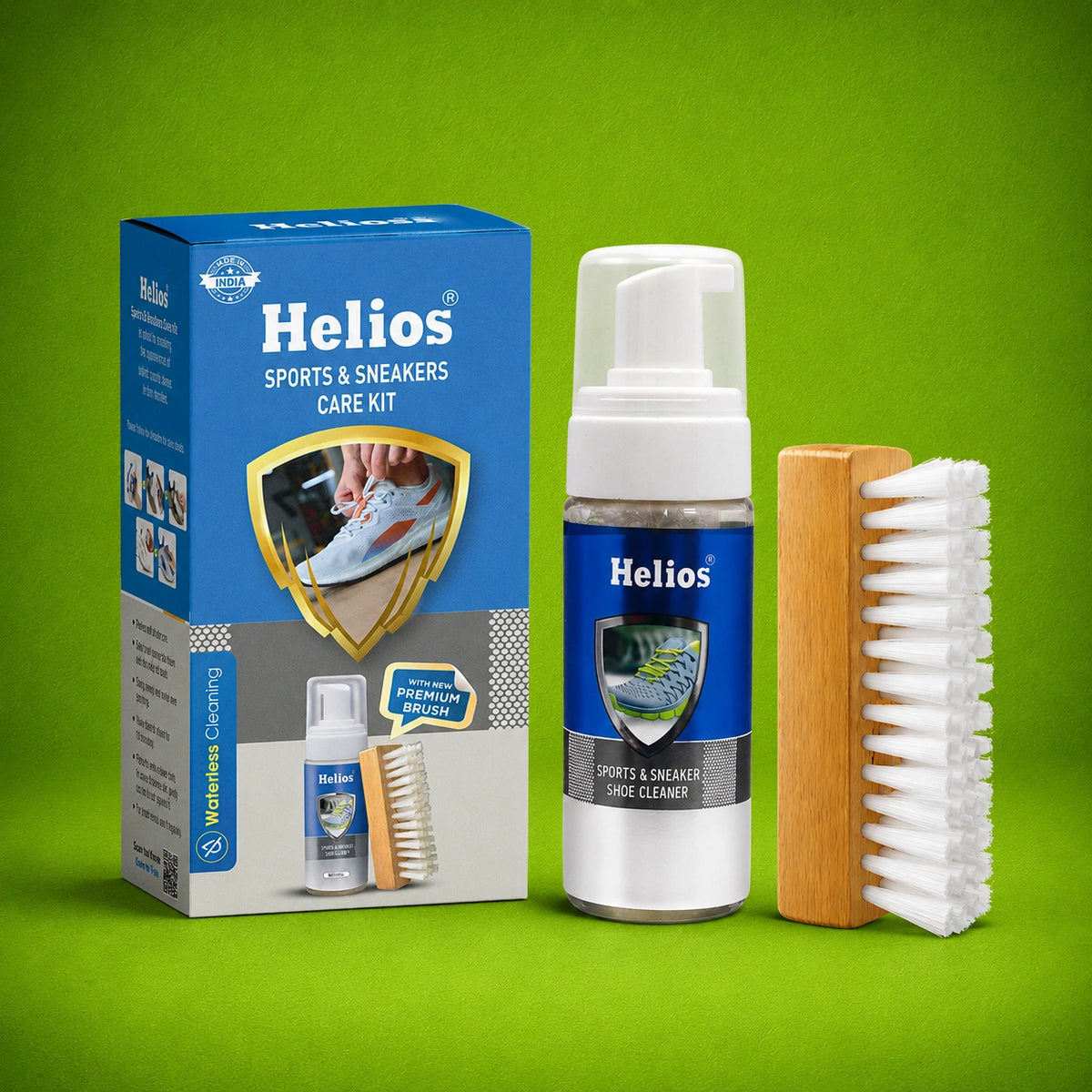 Helios Sneaker Cleaning Kit | Shoe Cleaner with Brush for White Shoes & Sports Shoes