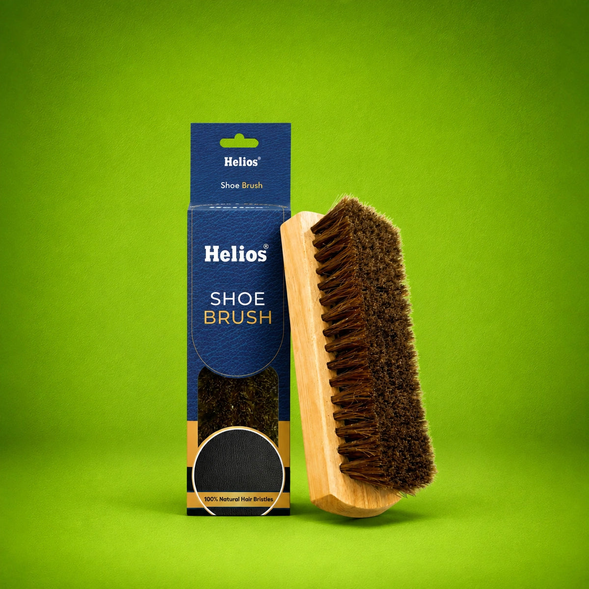 Helios Natural Hair Shoe Brush 6 Inch for Leather Shoes.
