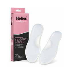 Helios Kids Silicone Arch Support Insole for Shoes | Soft & Comfortable Foot Arch Support | Helps Reduce Foot & Leg Fatigue | Universal Fit Size 5 to 10 | 1 Pair