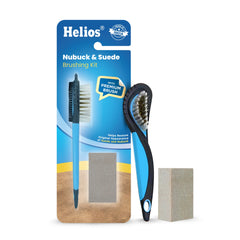 Helios Shoe Cleaning Kit with Eraser Block and suede leather brush, Safe for Suede, Nubuck, Leather