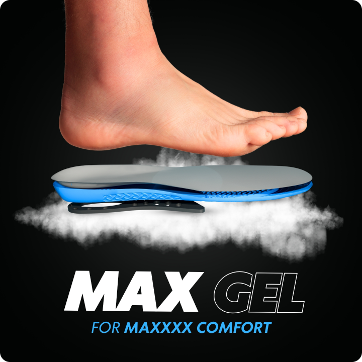 DUAL GELMAX INSOLES (TRIM TO FIT SIZE 8-12)