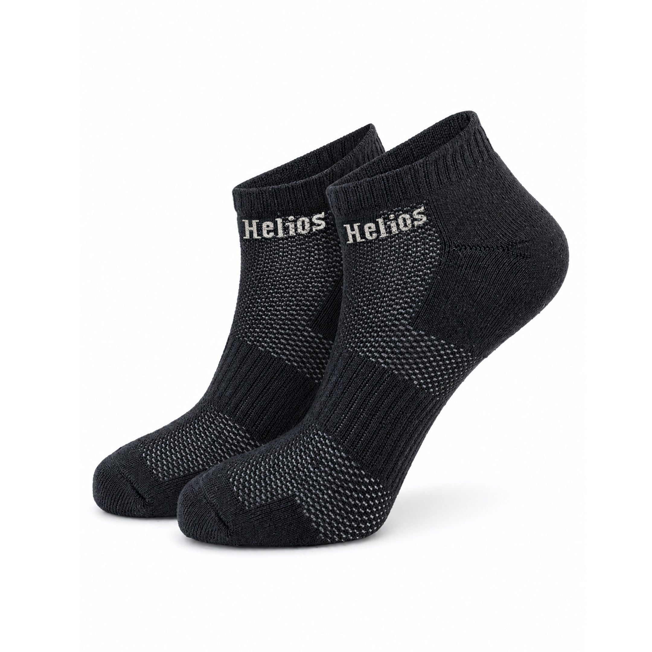 Helios Bamboo Ankle Socks for Men & Women | Breathable Anti-Odour Cushioned Sports Socks | Black, Navy & White