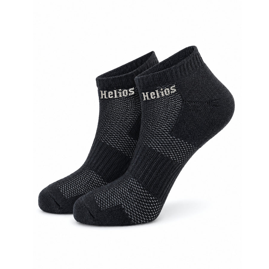Helios Bamboo Ankle Socks for Men & Women | Breathable Anti-Odour Cushioned Sports Socks | Black, Navy & White