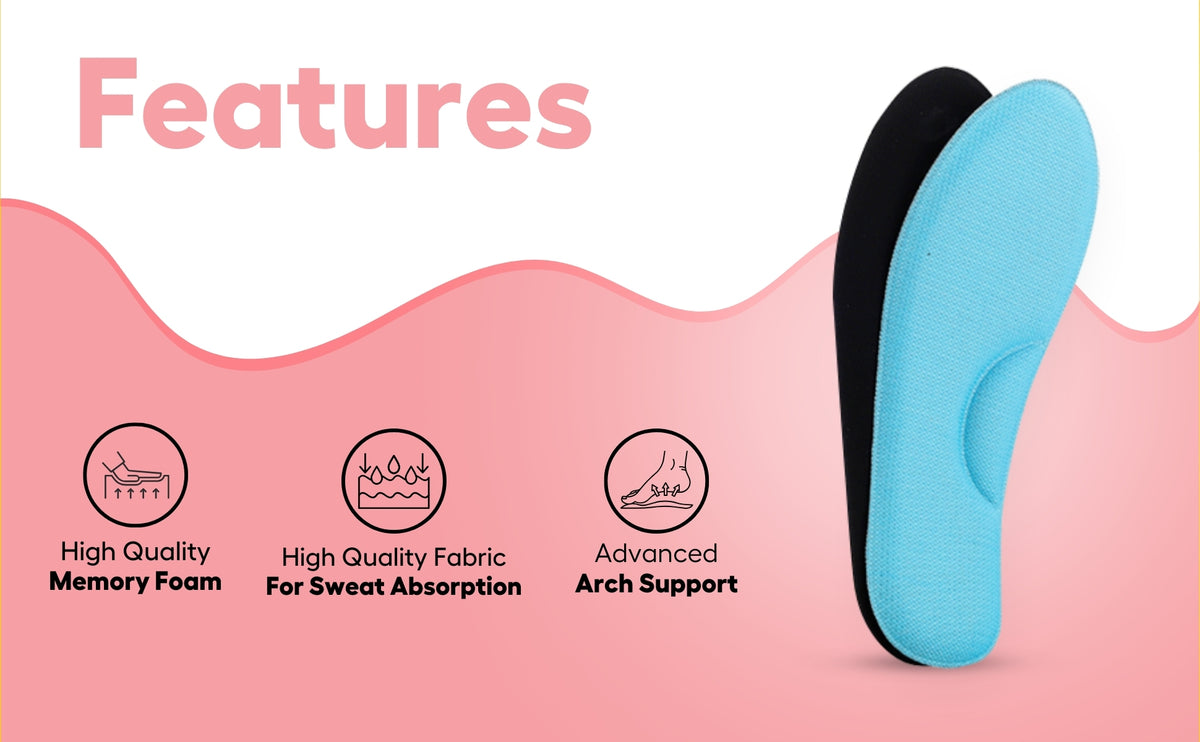 Helios Memory Foam INSOLE for Ladies  - Size 3-8 — product feature 2