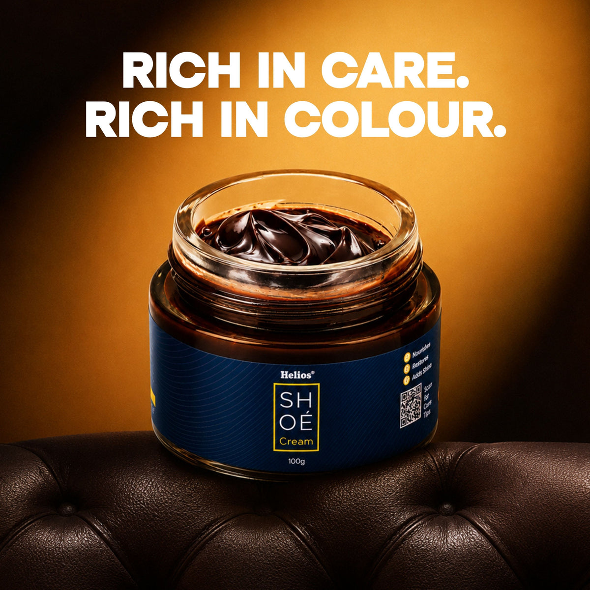 HELIOS COLOURED SHOE CREAM - 100 GM