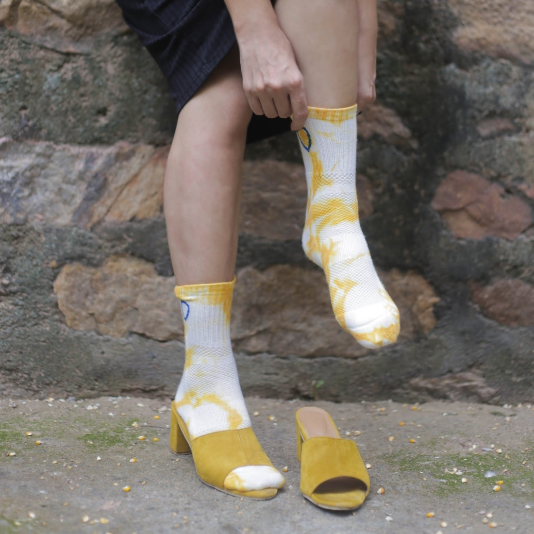 Helios Styocks Tie & Dye Ankle Length Cushion Socks