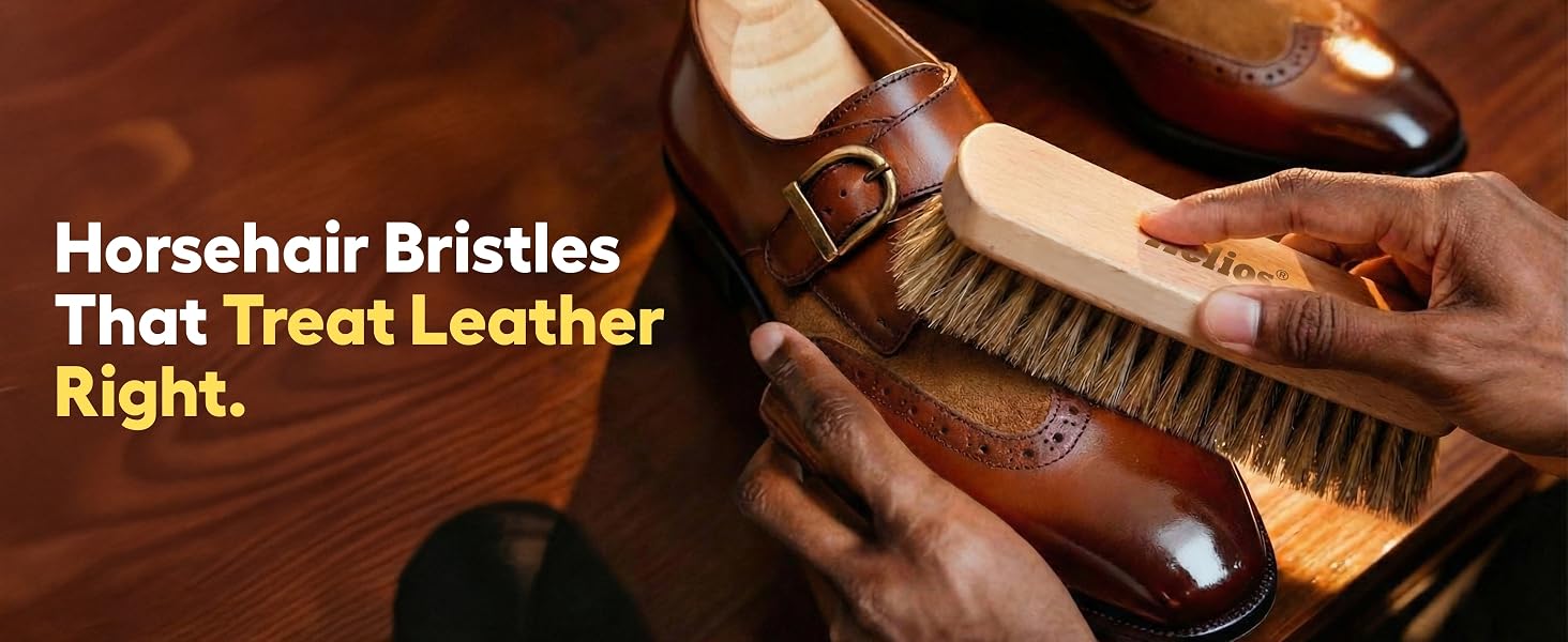 Helios 6.5 Inch 100% Horse Hair Shoe Brush - Big — product feature 1