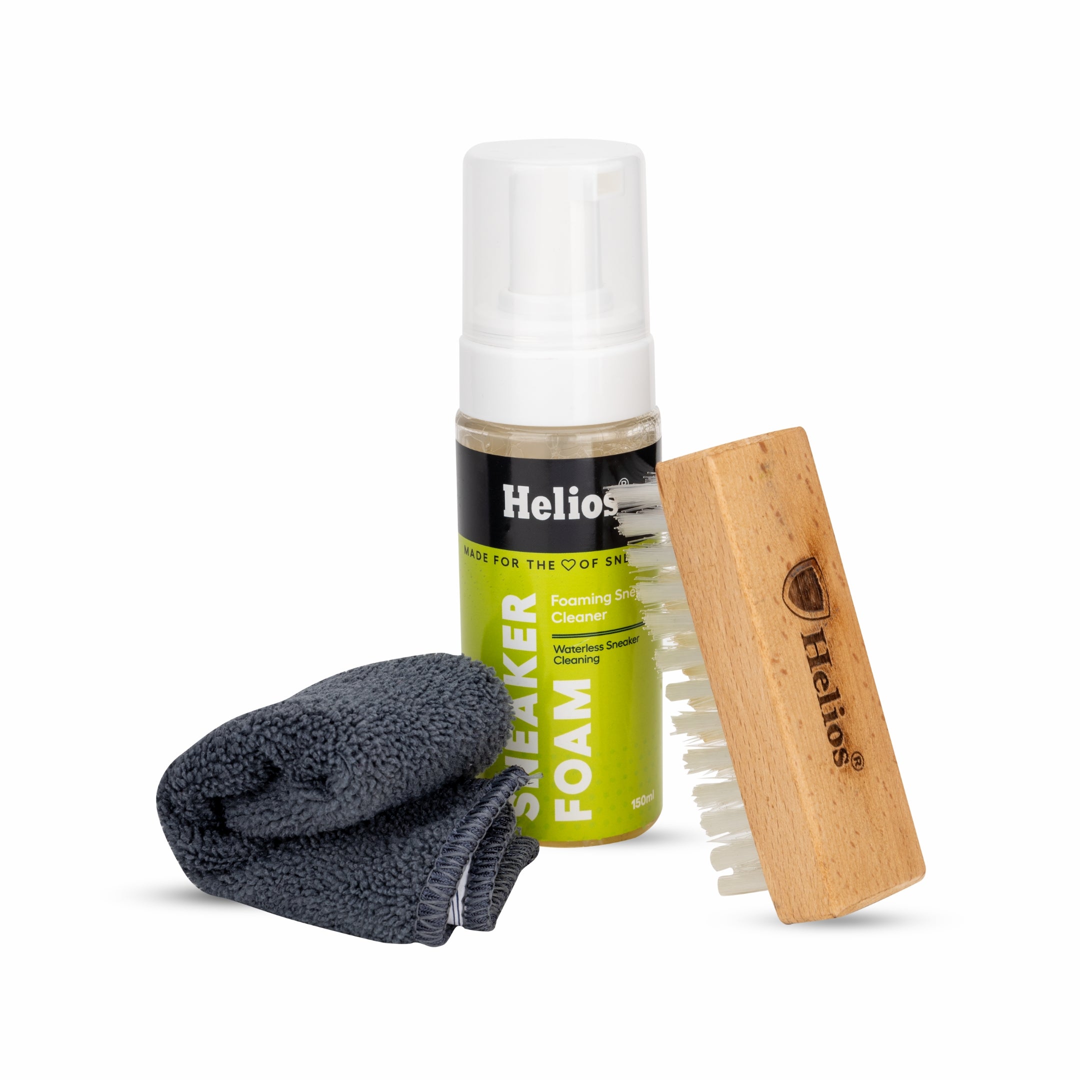 Helios Basic Sneaker  Shoe Cleaning Kit with Microfiber Towel ||Sneaker Cleaning Solution with 150ML ||Shoe Brush || Sports Shoe Cleaner ||Shoe Cleaner ||White Shoes Cleaner