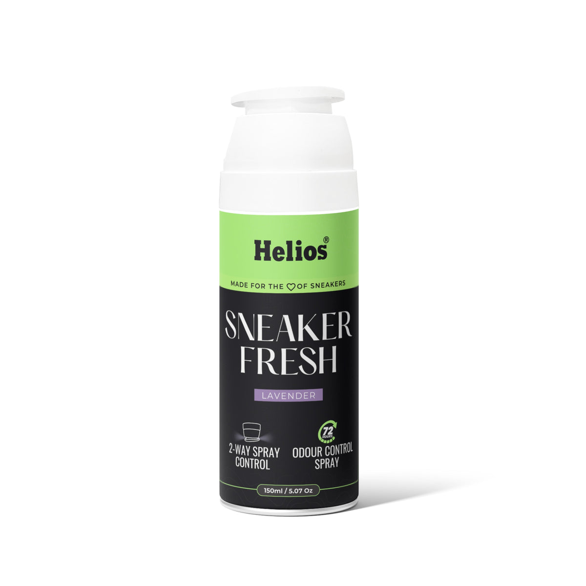 Helios Sneaker Fresh Lavender Shoe Deodorizer Spray 150ml | Shoe Freshener & Odour Eliminator | Long-Lasting Freshness | Dual Spray Technology