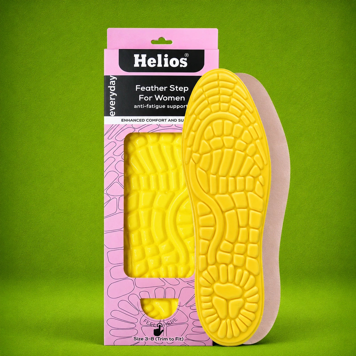 Helios Massaging Feather Gel Insoles {trim to fit size 3-8}