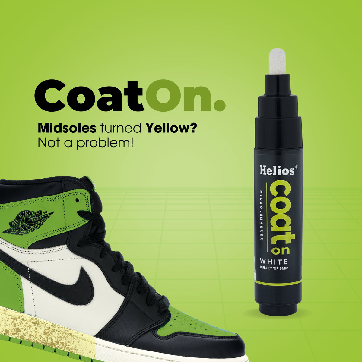 Helios Super Sneaker Cleaner Kit 125 ml with Helios Midsole Sneaker Marker (White)