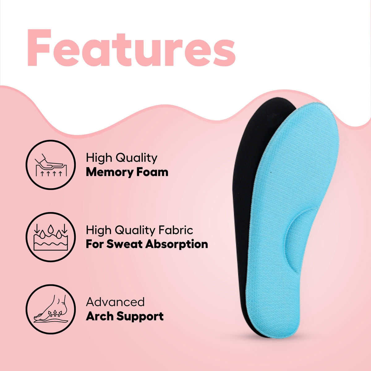 Helios Memory Foam INSOLE for Ladies  - Size 3-8