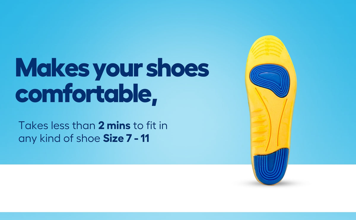 HELIOS TRIPLE LAYER ULTRA COMFORT INSOLES FOR PAIN RELIEF & SHOCK ABSORPTION (TRIM TO FIT SIZE 7-11) — product feature 3