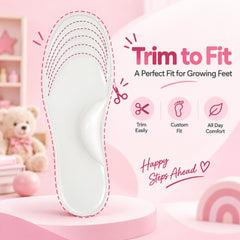 Helios Kids Silicone Arch Support Insole for Shoes | Soft & Comfortable Foot Arch Support | Helps Reduce Foot & Leg Fatigue | Universal Fit Size 5 to 10 | 1 Pair