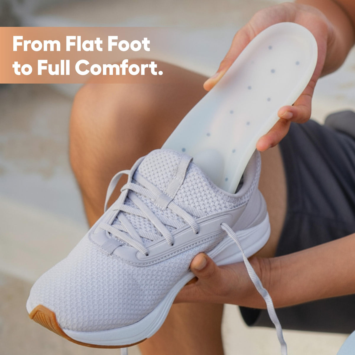 Helios Silicone Insoles for Men & Women | Arch Support & Metatarsal Cushion Shoe Inserts | Shock Absorbing, Anti-Slip, Breathable, Washable Insoles for Flat Feet & All-Day Comfort