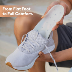 Helios Silicone Insoles for Men & Women | Arch Support & Metatarsal Cushion Shoe Inserts | Shock Absorbing, Anti-Slip, Breathable, Washable Insoles for Flat Feet & All-Day Comfort