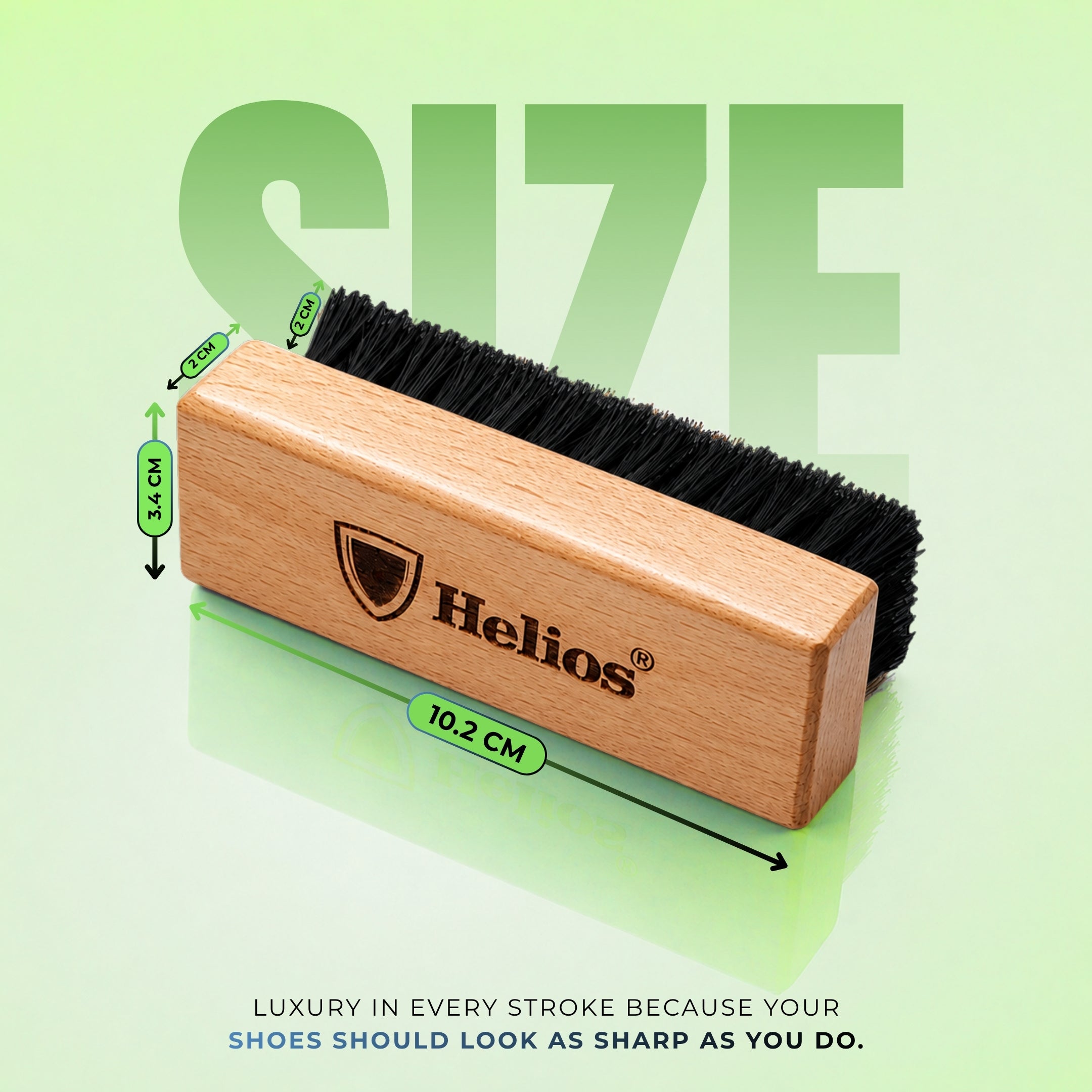 Helios All-in-One Sneaker Brush Kit | 3 Premium Cleaning Brushes (Soft, Medium & Hard)