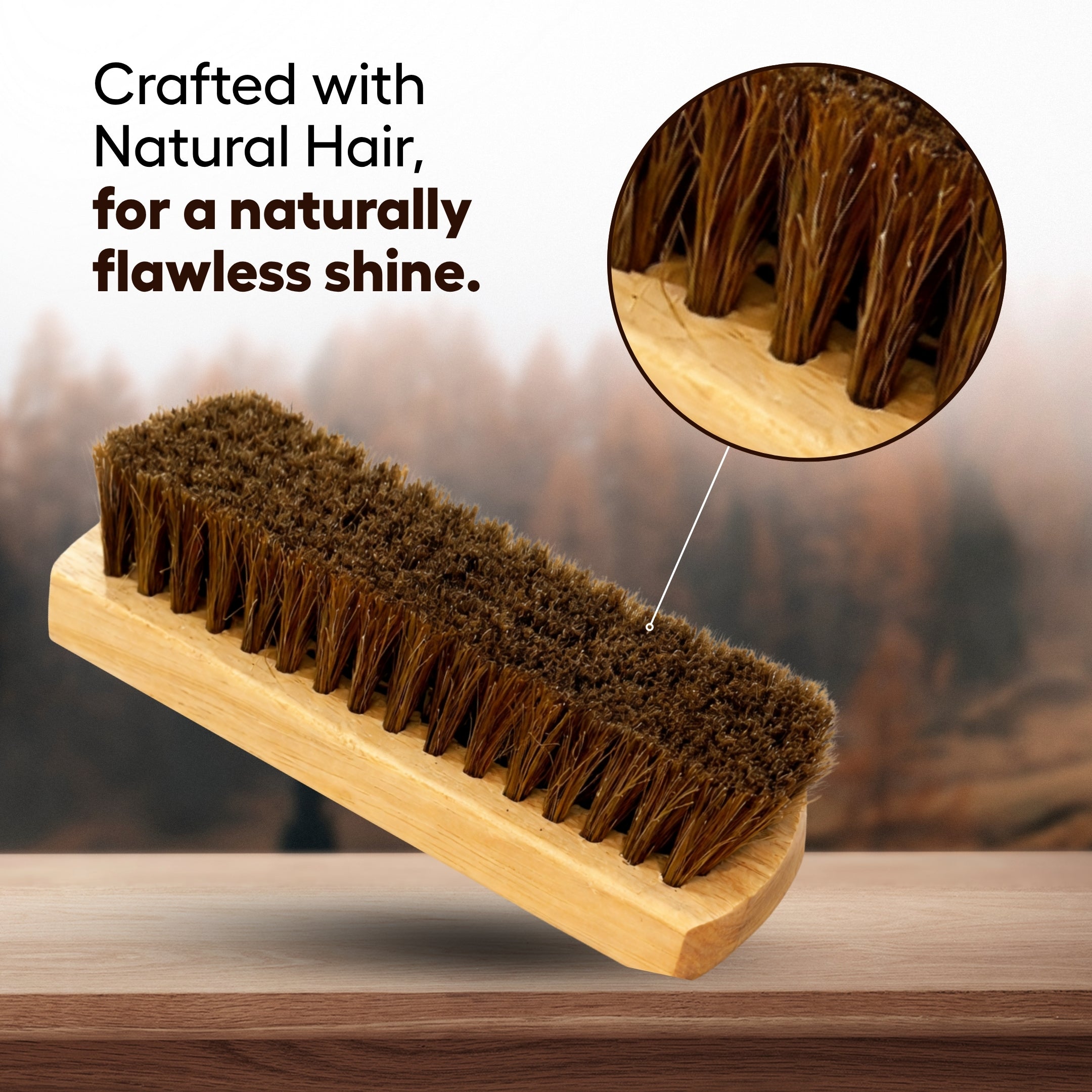 Helios Wax Shoe Polish with 100% Natural Hair Shoe Brush | Leather Shoe Care, Shine & Polish Combo