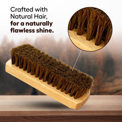 Helios Wax Shoe Polish with 100% Natural Hair Shoe Brush | Leather Shoe Care, Shine & Polish Combo
