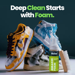 Helios Advanced Sport & Sneaker Cleaner Kit with Micro Fiber Cloth & Foot fresh.
