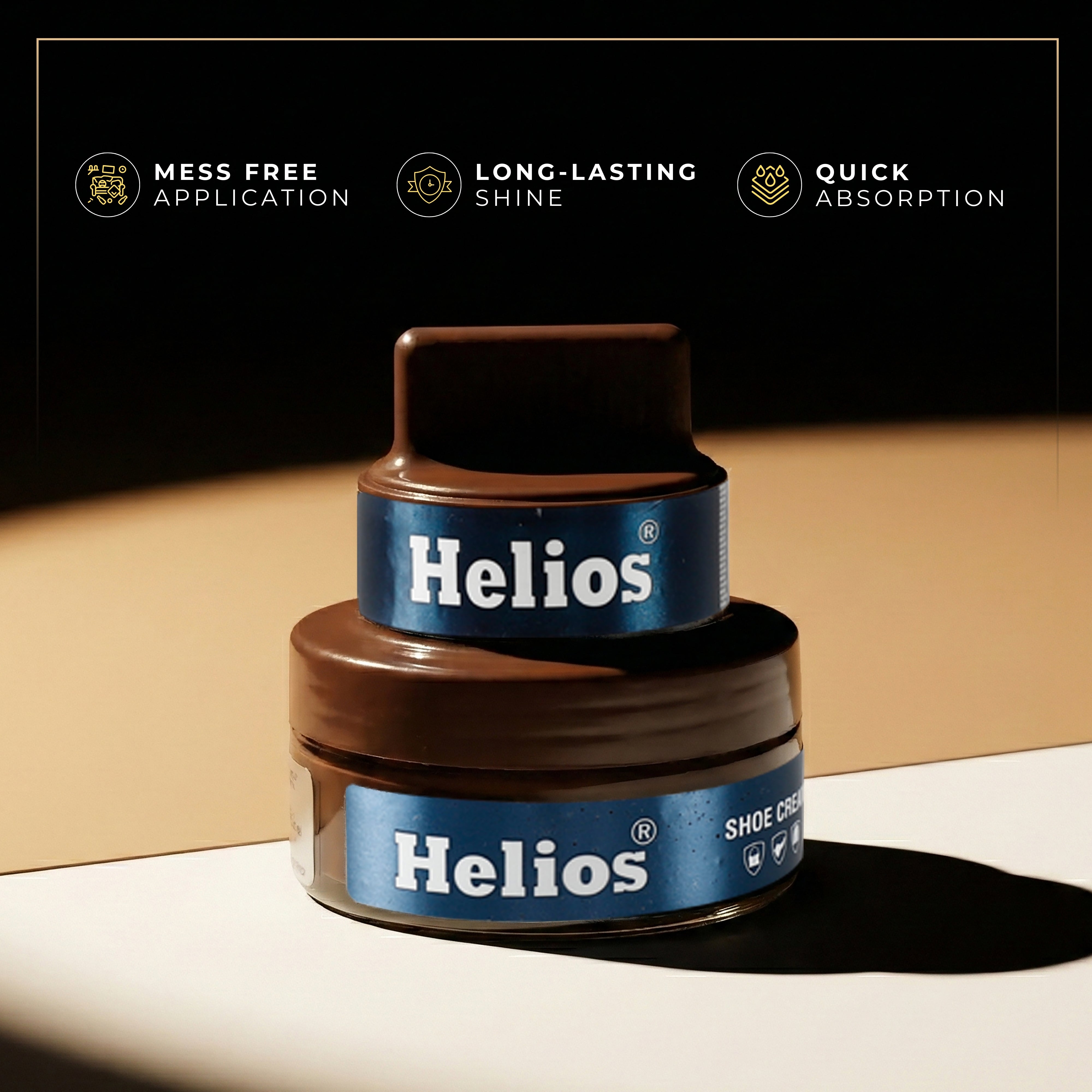 Helios Coloured Shoe Cream - 48 GM With Applicator