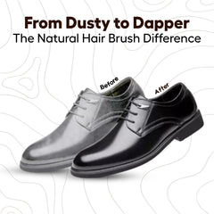 Helios Wax Shoe Polish with 100% Natural Hair Shoe Brush | Leather Shoe Care, Shine & Polish Combo