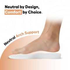 Helios Silicone Insoles for Men & Women | Arch Support & Metatarsal Cushion Shoe Inserts | Shock Absorbing, Anti-Slip, Breathable, Washable Insoles for Flat Feet & All-Day Comfort