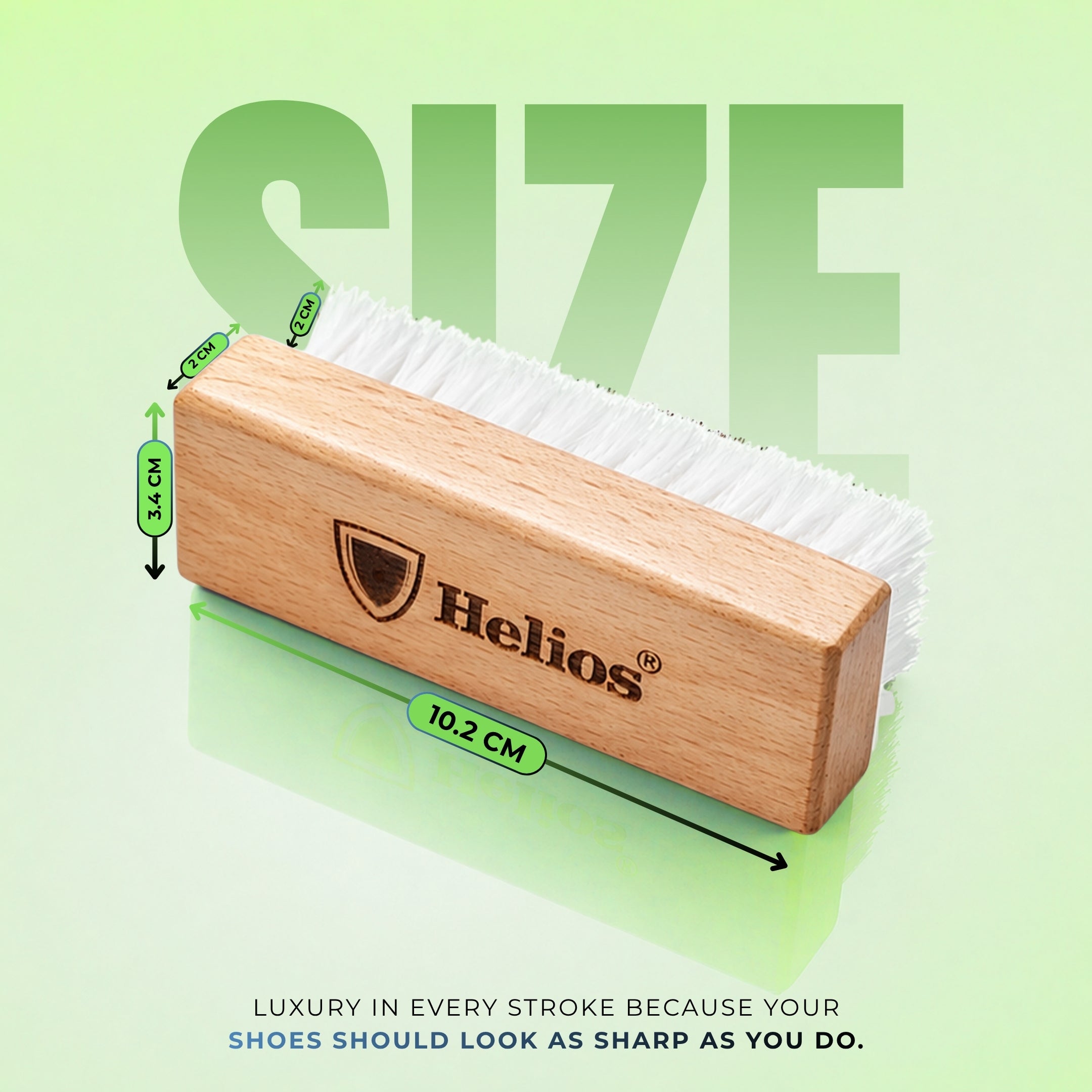 Helios All-in-One Sneaker Brush Kit | 3 Premium Cleaning Brushes (Soft, Medium & Hard)
