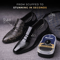 Helios 3-in-1 Shoe Care Combo – Liquid Polish, Wax Polish & Rapid Shine