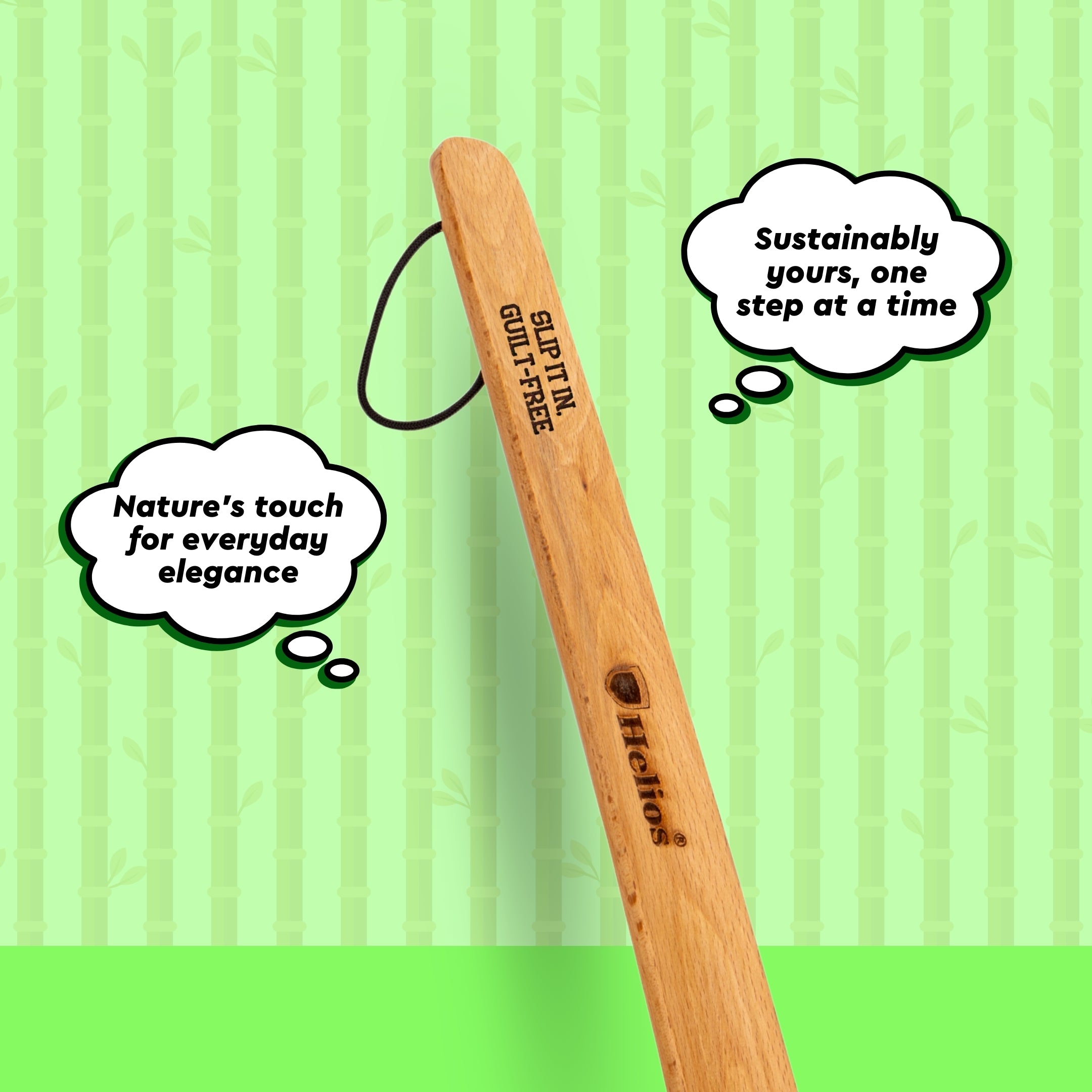 Helios Bamboo Shoe Horn - 19 Inch