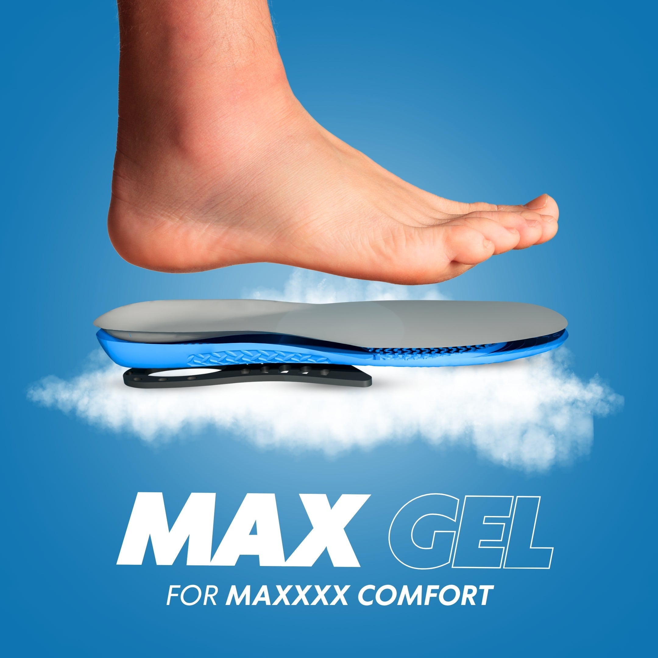 Dual Gelmax insole | India's number one insole for pain relief and comfort | Trim to fit | Size {8-12}