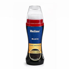 Helios Liquid Shoe Polish – Instant Shine & Color Restore for Leather Shoes | Black & Brown | Easy Sponge Applicator