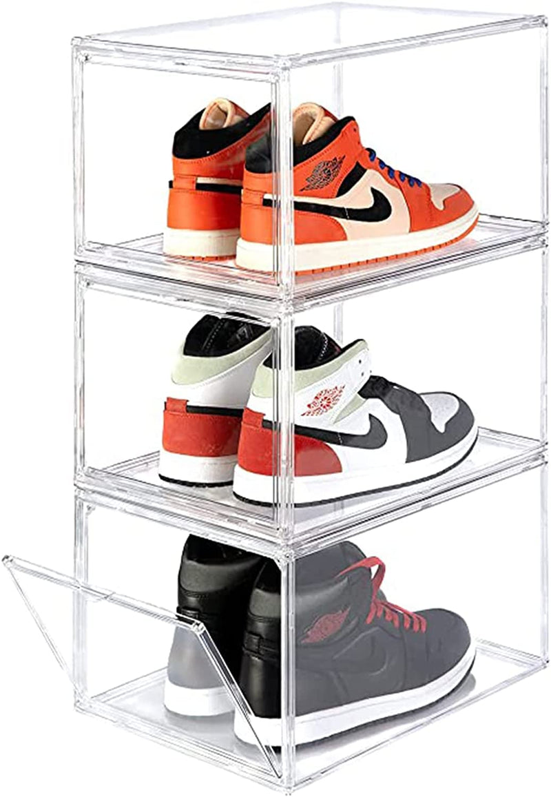 Helios Abode Clear | Transparent Sneaker Storage Box (Front Drop Open )