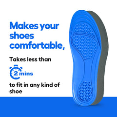 Helios Soft Gel Foot Insoles For Men (TRIM TO FIT SIZE 6-10)